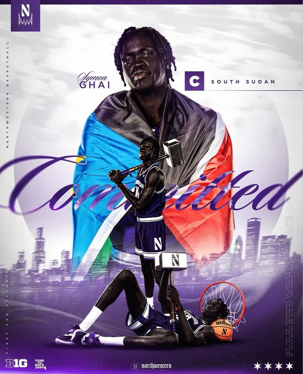 KayserHoops's tweet image. NEWS: 2026 4⭐️ Symon Ghai has committed to Northwestern, he tells @LeagueRDY.

The 7-foot-3 big man moves extremely well at his size and is an elite shot blocker and rebounder. Underrated prospect in 2026.

He chose Northwestern over Xavier, Santa Clara and Oklahoma State among…