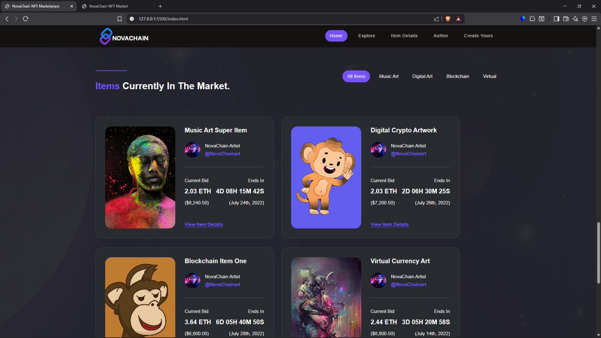 TomiDaWebDev's tweet image. Got inspired after seeing the stunning flyers @PeejayCre8ive designed, had to bring NovaChain to life on the web.
Now the web version’s done, where AI meets digital art. ⚡👨🏽💻
#WebDevelopment #NFT #AI #Blockchain #UItoCode #NovaChain #DevelopersLife