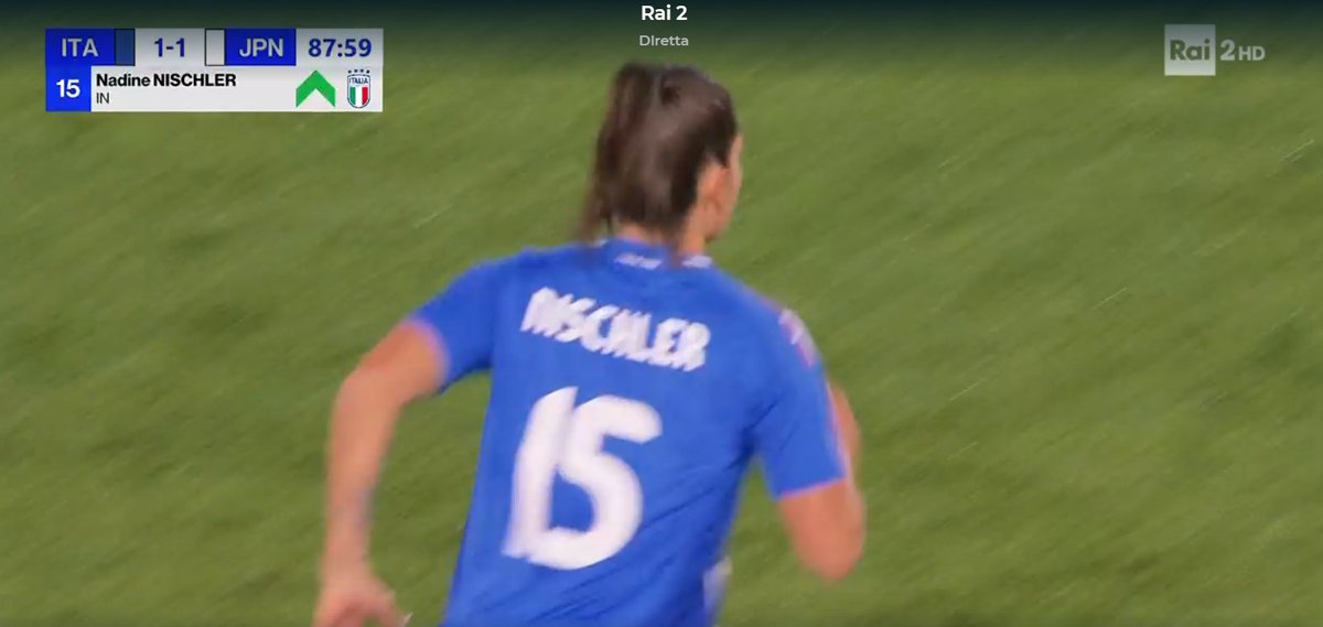 WomenFootballN_'s tweet image. L’ennesimo debutto della serata è di Nadine #Nischler che subentra a #Corelli ed esordisce in maglia #Azzurra 💙🇮🇹

#ItaliaGiappone #LeAzzurreSiamoNoi