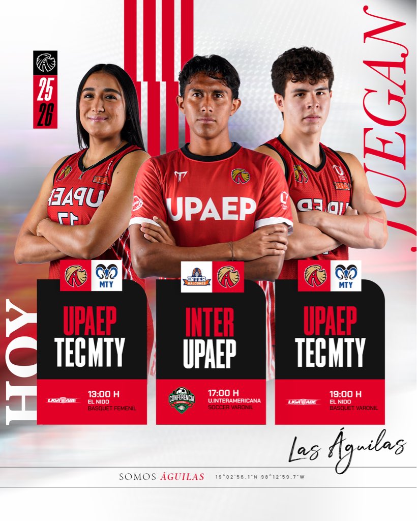 Tres motivos para vivir el viernes de rojo 🟥 ¡Nos vemos en El Nido y en la Inter! 🔥 

#SomosÁguilas