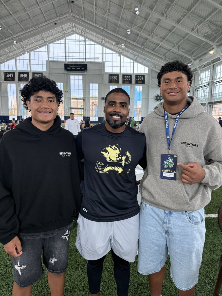 MarcusFakatou's tweet image. Notre Dame never disappoints! Had a great time last weekend, game atmosphere was amazing! Thank you for having me and my family. ☘️☘️🙏🏽 #GoIrish 

@OLuFootball @ChrisWardOL @GregBiggins @BrandonHuffman @adamgorney @ChadSimmons_ @PGregorian @K12Elite @TheUCReport @SWiltfong_…