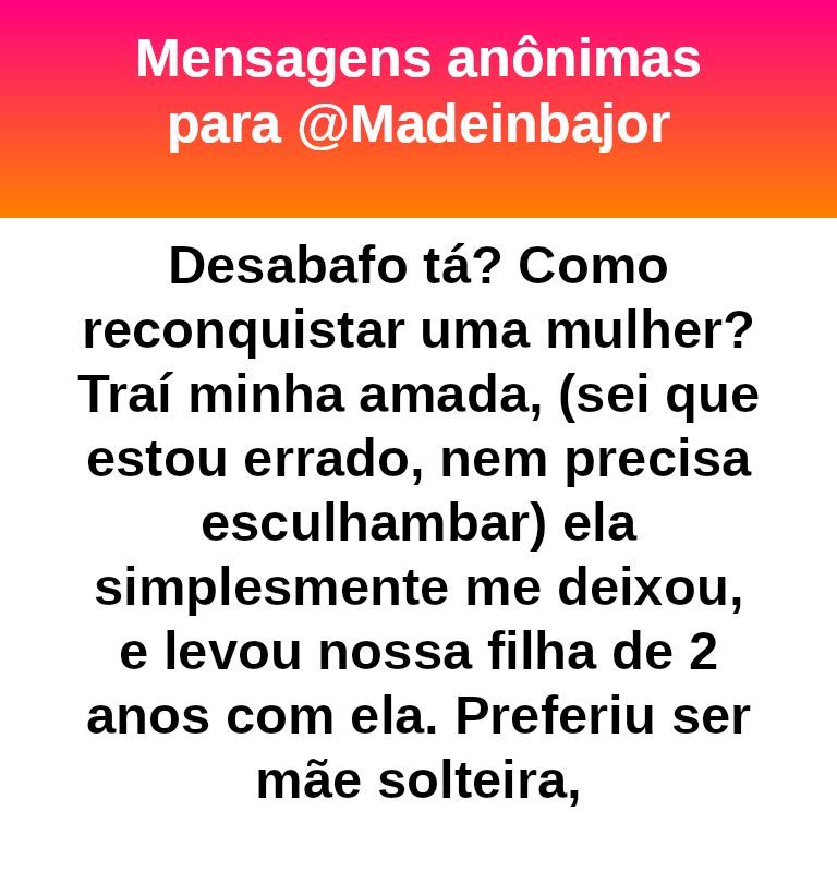 madeinbajor's tweet image. Desabafo
Vc já mandou essa caixinha antes então acredito que ela não voltou ainda. 
Gosto de boas notícias  #bajo25670