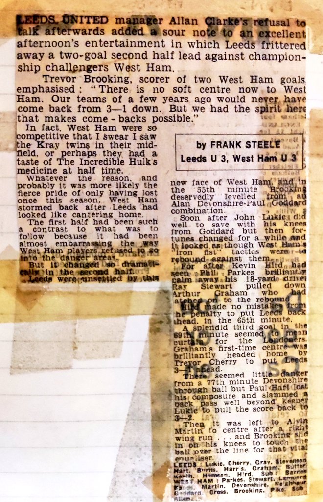 From the #LeedstatsArchive #lufc v #whufc Nov'81 With three points for a win introduced, the two dropped late on against the Hammers felt very damaging for struggling Leeds <a href="/lufcstats/">stats</a> <a href="/LUSCgriffinLUFC/">#LUFC Nostalgia #OnThisDay - LUSC Griffin</a> <a href="/MrMacca1992/">Mark Ledgard</a> <a href="/RayAshworth1/">Guiseley White</a> <a href="/andylimb/">Andy Limb</a> <a href="/RobertG90623497/">Robert Greenwood</a>