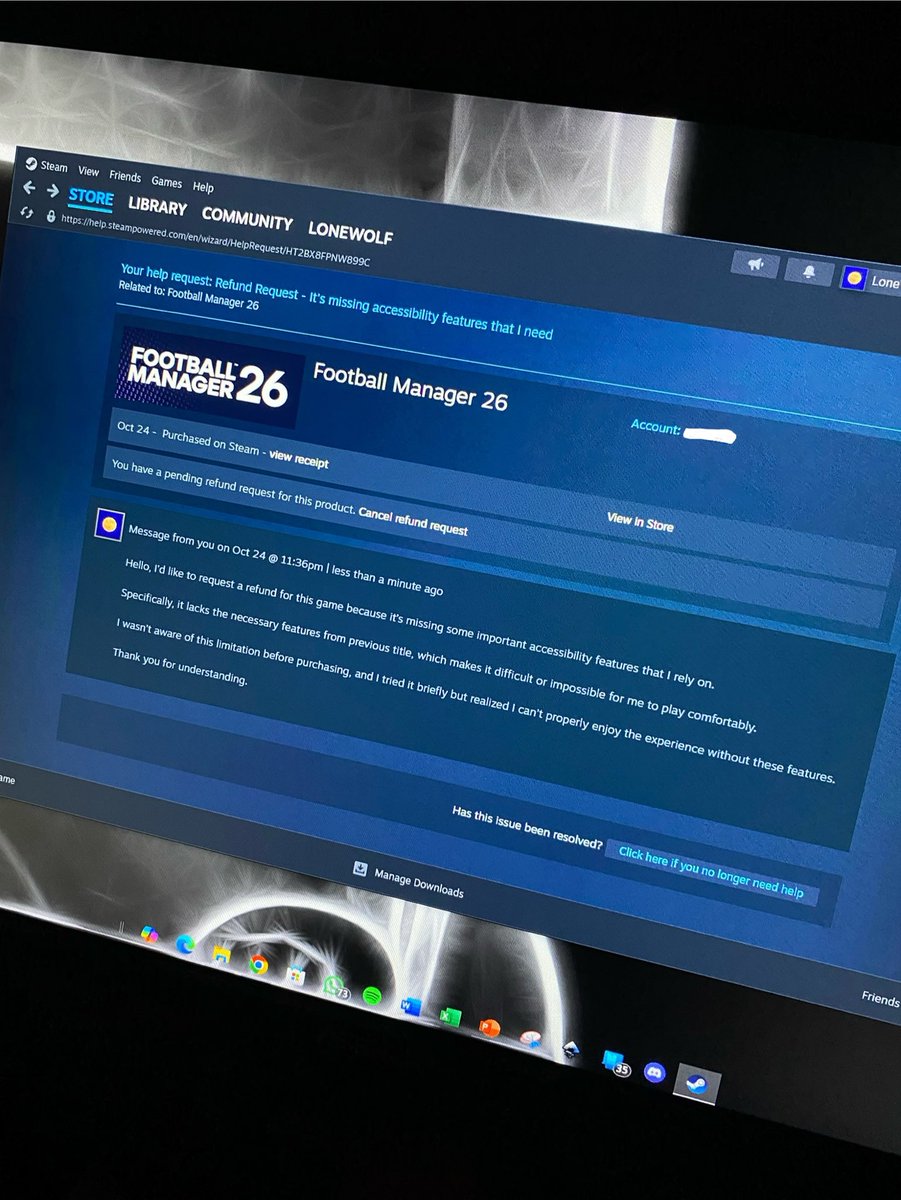 gajadi, refund dulu nunggu playable..
#FM26