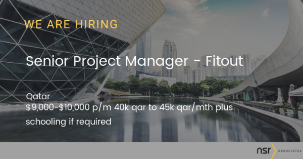 New Role 📍Qatar #Doha 
Interior Fit-Out Contractor 
40-45,000 QAR Per Month + Schooling if required 

Ref No - 1033871💻
Sectors - Hospitality, Luxury Villa/Residential &amp; Leisure Schemes

#qatarjobs #nsrassociates  paiger.link/1532952721