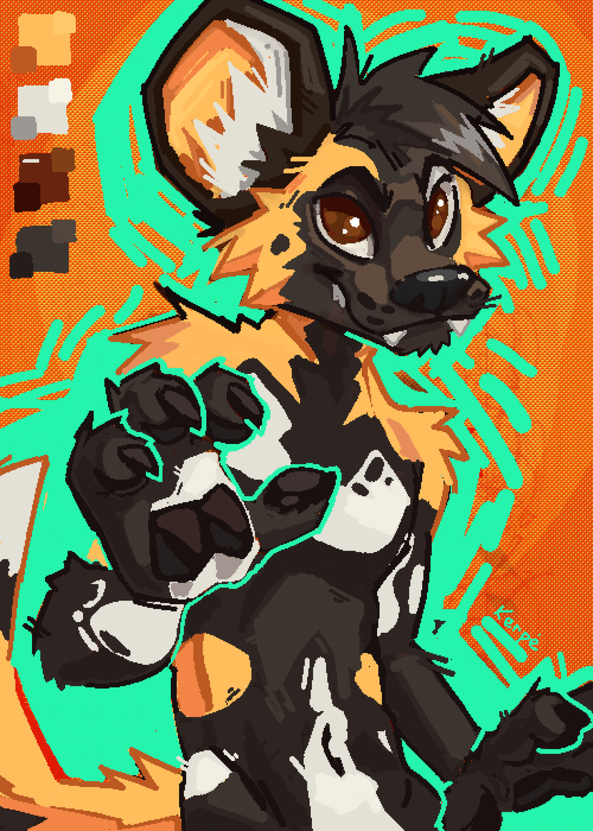 #furryartwork 
spray-painted dog 
🎨 Kerpè