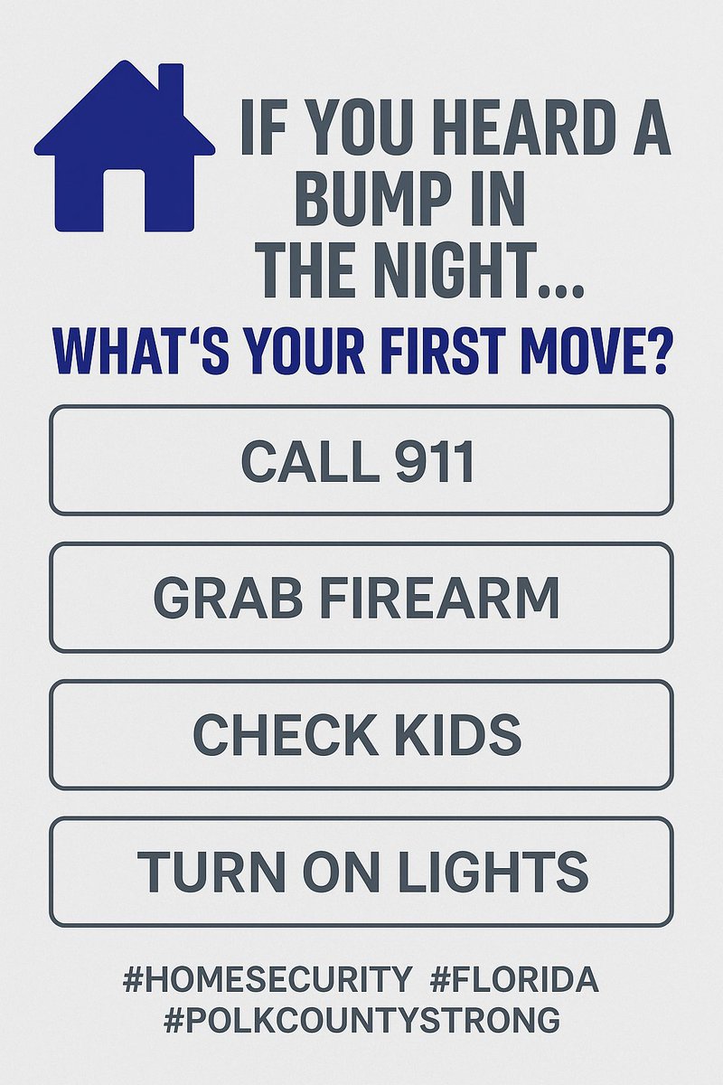 Rezilyent_Net's tweet photo. If you heard a bump in the night… what’s your FIRST move? https://t.co/UpjlIU5djN