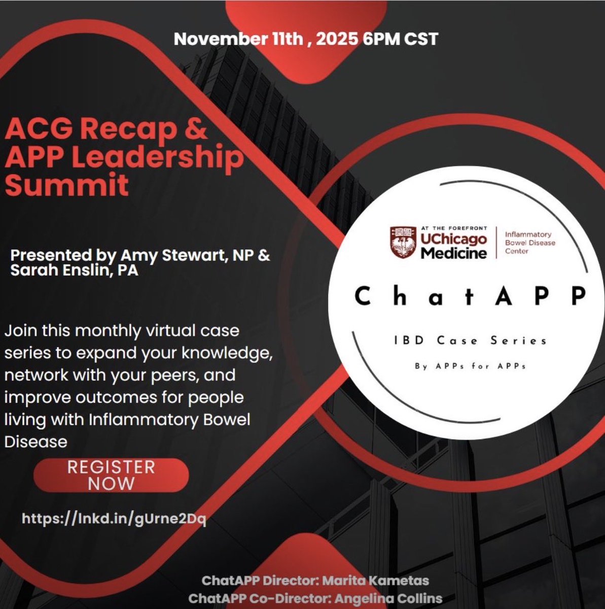 IBDAPN's tweet photo. 🚨 #IBDAPPs, are you missing out on #ACG2025 in Phoenix? @AmyStewartNP & @SarahEnslinPA are bringing the IBD and APP Leadership recap to you on #ChatAPP
@AngelinaIBDNP
@UChicagoIBD
Link to #JoinTheChat: https://t.co/TqRIDj620I https://t.co/UC5daKoMW2