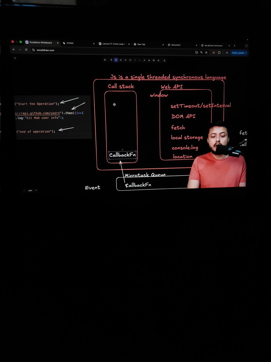 _abhijeet13's tweet image. Day 32 of my #WebDev journey ๐ป
Learned about asynchronous behavior in JavaScript โ how it handles async tasks and how the event loop works ๐
Understanding this makes JS behavior much clearer!
#JavaScript #100DaysOfCode #CodingJourney #DevCommunity #LearnInPublic