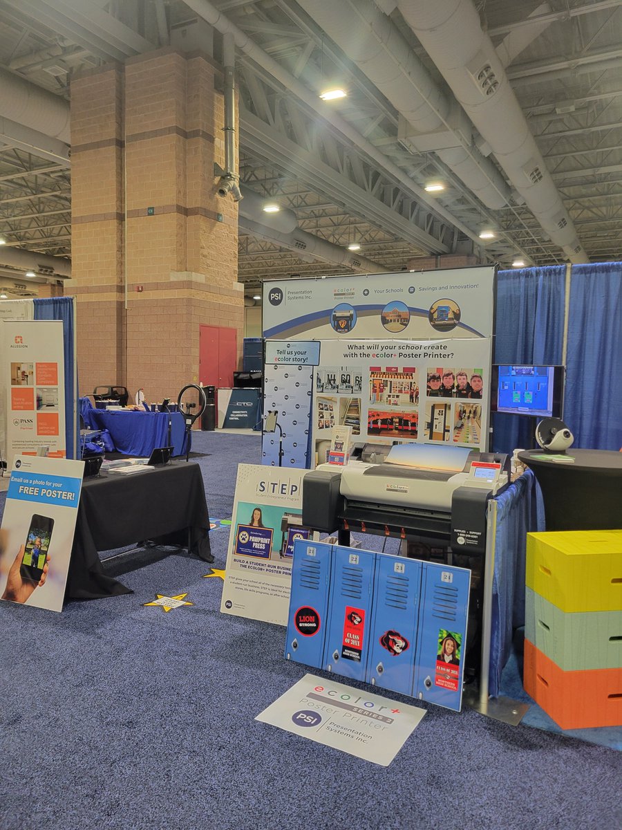 EcolorSystem's tweet image. PSI attended two different trade shows over the past few weeks! We had a blast showing teachers and administrators how amazing the eColor+ Poster Printer is! 🖨

presentationsys.com

#schoolposterprinter #tradeshows #presentationsystems #posterprinter