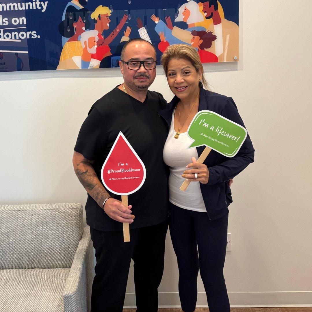 When Colbert needed four units of lifesaving blood, he and Estrella felt the power of donors firsthand. Now, they come to to give back by donating themselves. 💙

Estrella put it best: "It’s not scary… just a few minutes of your time can touch a lot of people."