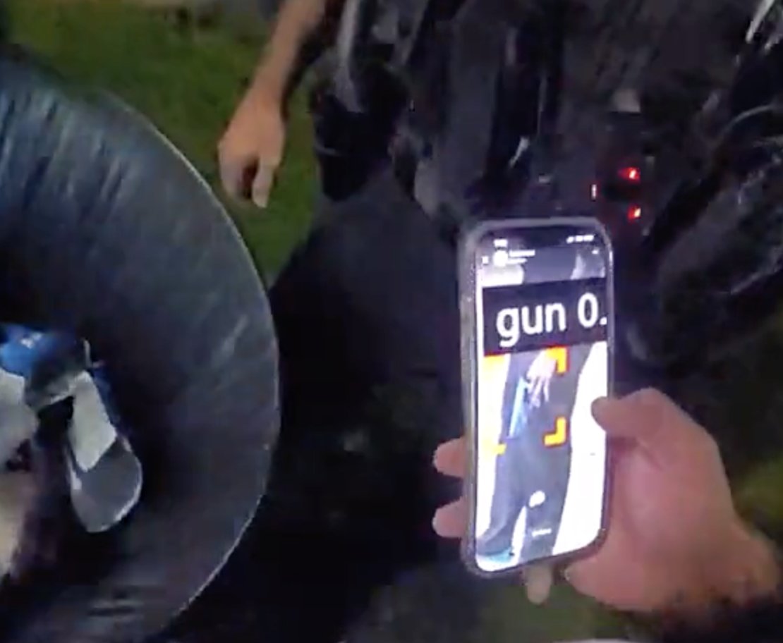 Maddi O'Neill (@maddioneill) on Twitter photo NEW: I obtained body camera footage from when Baltimore County Police officers responded to a false gun alert triggered by Baltimore County Public Schools’ AI-powered gun-detection system. The "gun" was a bag of Doritos. Here's the image officers were referencing: NEW: I obtained body camera footage from when Baltimore County Police officers responded to a false gun alert triggered by Baltimore County Public Schools’ AI-powered gun-detection system. The "gun" was a bag of Doritos. Here's the image officers were referencing: