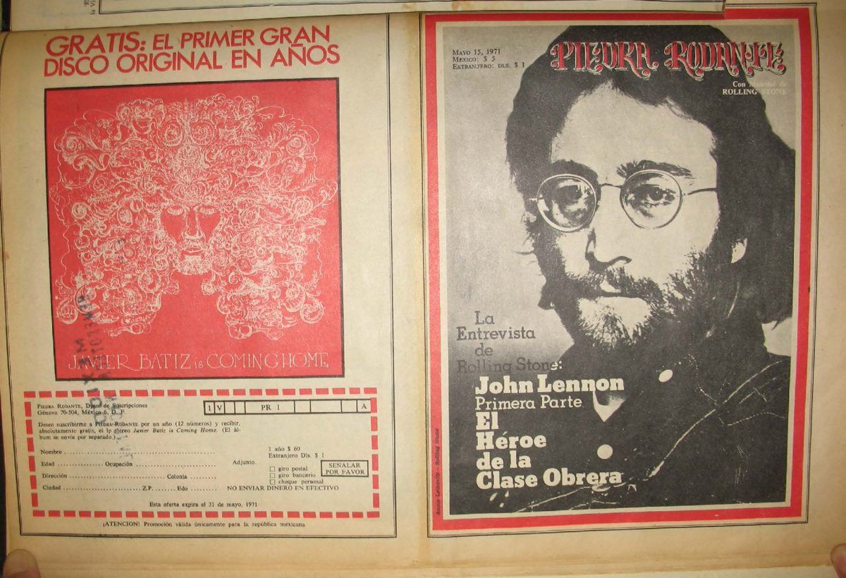 Piedra Rodante, The Mexican Rolling Stone Magazine That Ran For Just 8 Issues, 1971-72 - Flashbak buff.ly/9GghgPM