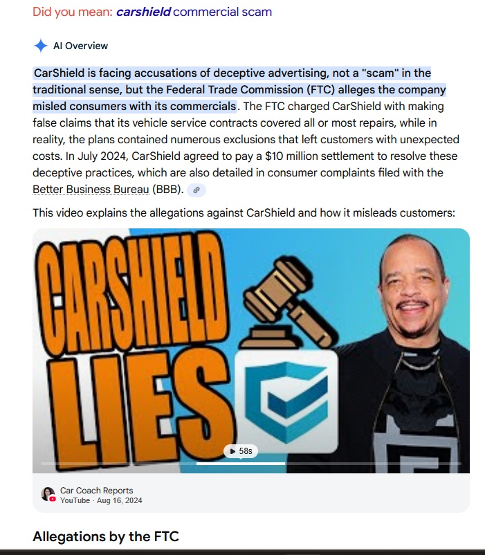 CarrieDevorah18's tweet image. STANDING AT THE DEALER COUNTER I OVERHEARD THE RECEPTIONIST EXPLAINING TO A CALLER THAT THE DEALERSHIP DOES NOT ACCEPT 3rd PARTY INSURANCES LIKE CARSHIELD😳 WE ALL SEE THE ICET COMMERCIALS SOOO I GOOGED &amp;amp;... HERE IS THE FACT THAT PRIVATELY OWNED #CARSHIELD  DECEIVES TO CAR OWNERS