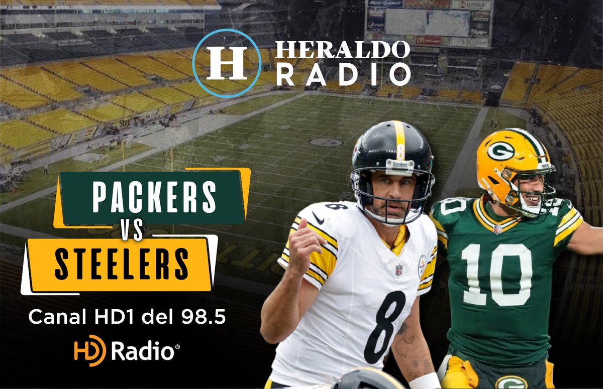 ¿Podrá Aaron Rodgers derrotar a su antiguo equipo y convertirse en el nuevo QB en vencer a todas las franquicias? No te pierdas este domingo Acereros en contra de Empacadores. Solo por la señal de 98.5 Heraldo Radio canal HD1.
#ElHeraldoRadio #radiodigital #HDRadio