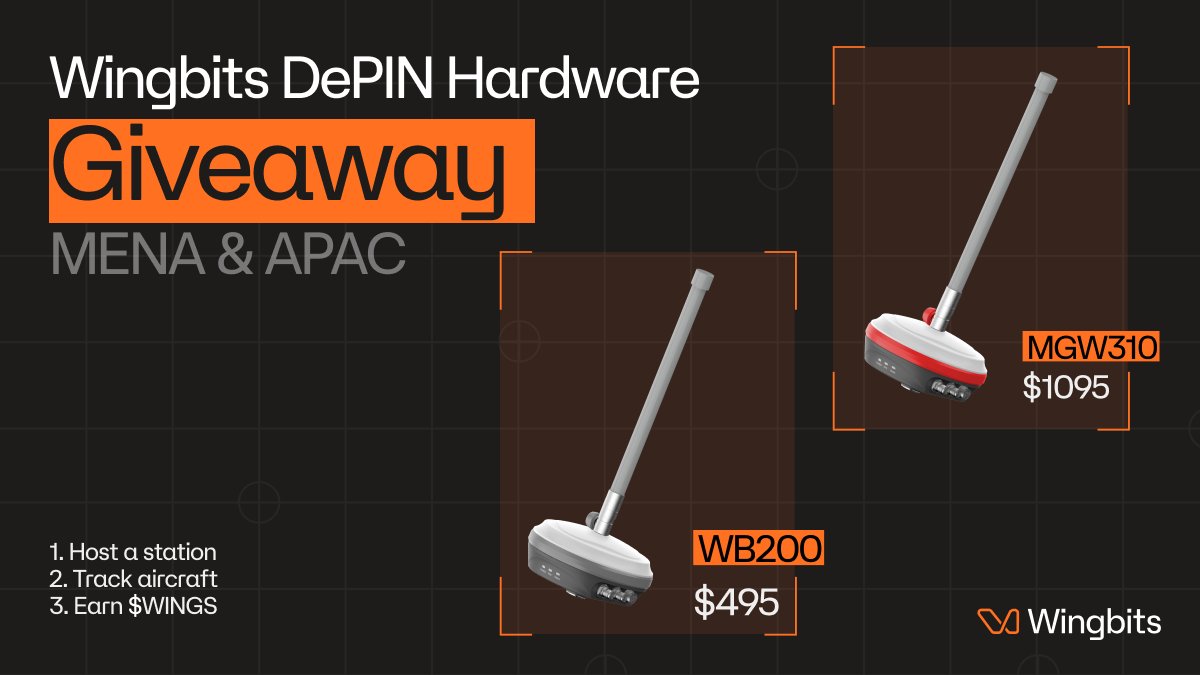 🌍 Wingbits Free Hardware Giveaway: MENA &amp; APAC 

We’re giving away HYFIX WB200 ($495) &amp; MGW310 ($1095) flight tracking devices FREE to eligible new hosts in the following regions:

APAC: 🇰🇷 Korea | 🇯🇵 Japan | 🇻🇳 Vietnam | 🇮🇩 Indonesia | 🇹🇭 Thailand | 🇰🇭 Cambodia | 🇲🇲 Myanmar |