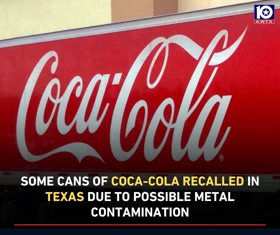 kwtx's tweet photo. 🔴RECALL: The cans, which were recalled from a #Dallas-based facility, were sold in 12-pack, 24-pack and 35-pack sizes. INFO: https://t.co/SqYy7DrHzZ https://t.co/1ZmedDaa3F
