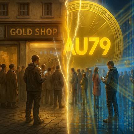 AU79onsol's tweet image. Some Still Wait In Line For The Old Gold.
Others Already Hold The New Standard.

#AU79 🌟🌟
Flipping The Gold Market. In Real Time.