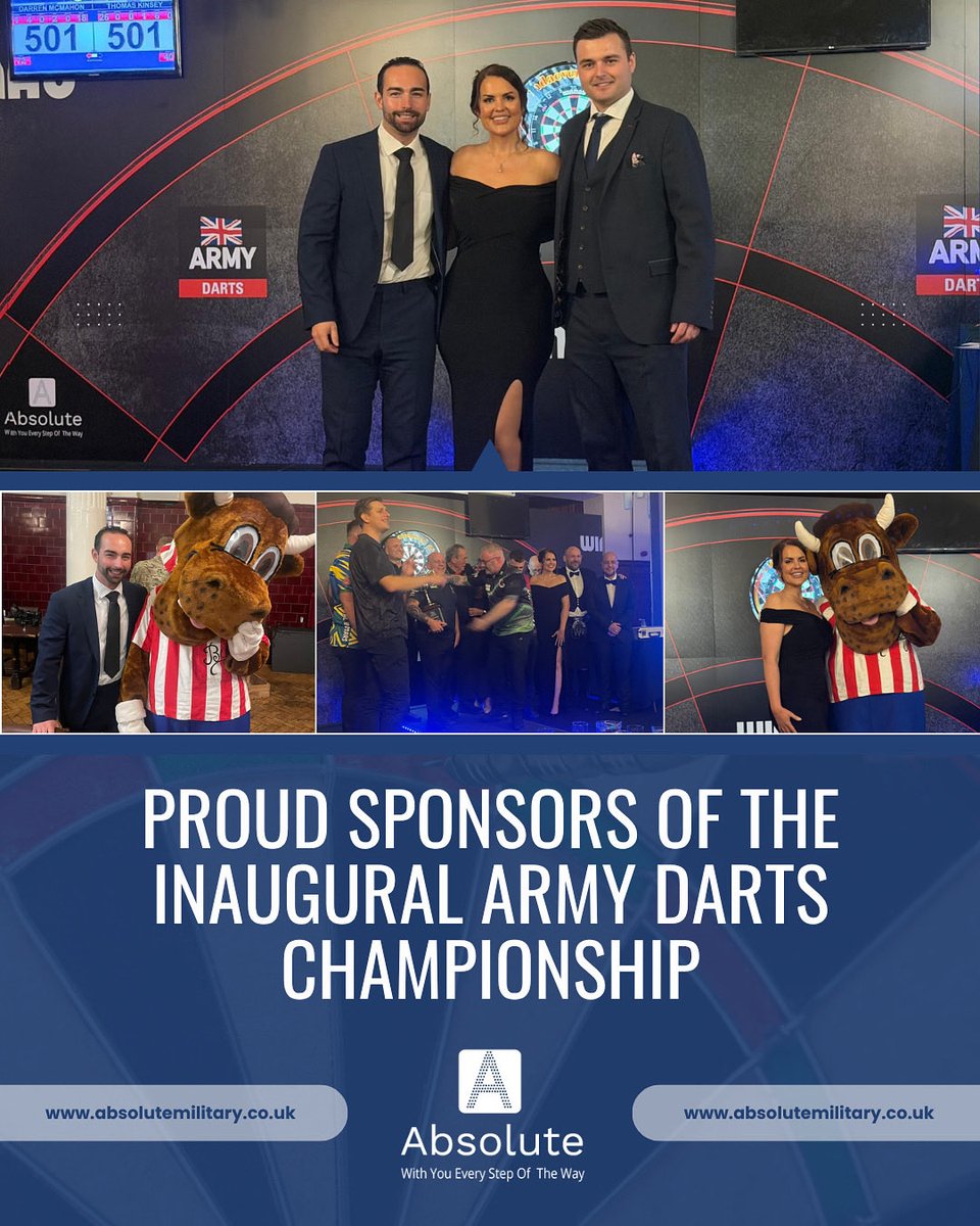 _absoluteinsure's tweet photo. Proud Sponsors of the Inaugural Army Darts Championship! 

What a fantastic event celebrating talent, teamwork, and precision! Massive congratulations to Capt. Jasper Scarrott, the well-deserved winner of the Championship, and to everyone who competed. https://t.co/Cd2jLWKaG0
