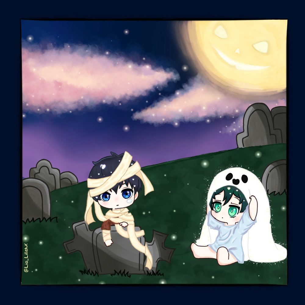 Sorry, I'm late 😪

Day 1 - Graveyard <a href="/BllkHalloweek/">Blue Lock Halloweek</a> 

Yo-chan is scared and Rin-chan has no idea why 🤔

#BllkHalloweek2025 #rnis #rinsagi