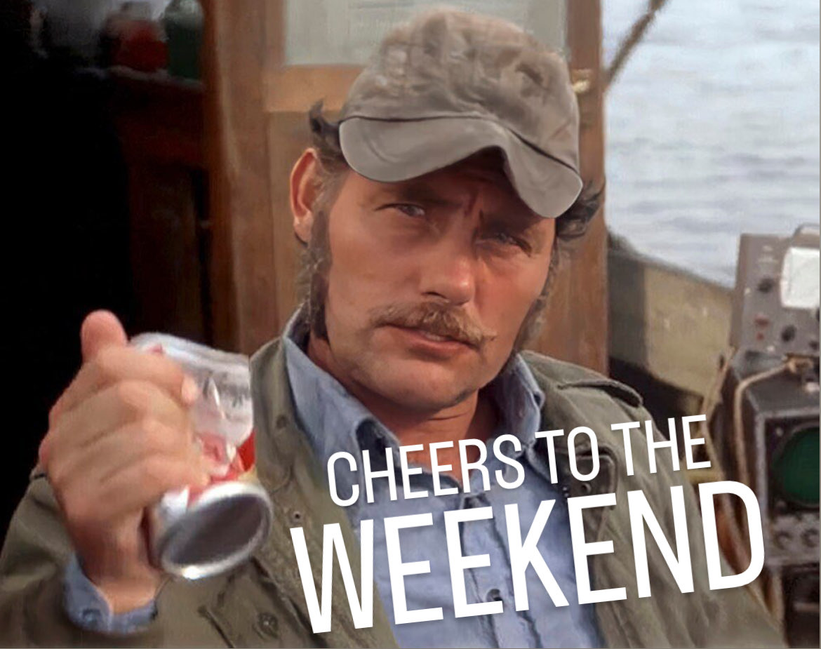 jawscast75's tweet image. Ever have a week where it feels like there’s a 25 foot, 3 ton shark chasing ya? lol
Have a great weekend, friends!