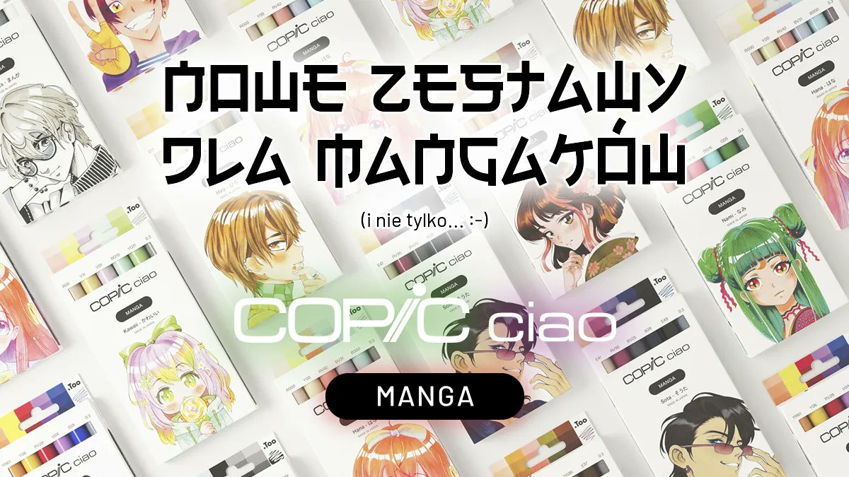 copicmarkerpl's tweet photo. Nowe, kompaktowe, specjalizowane zestawy COPIC Ciao MANGA, wykraczające daleko poza typowe produkty, oddają prawdziwego ducha różnych gatunków mangi. 

Zajrzyj na stronę: https://t.co/wWpli3VWfM https://t.co/tGoxPCCRZ6