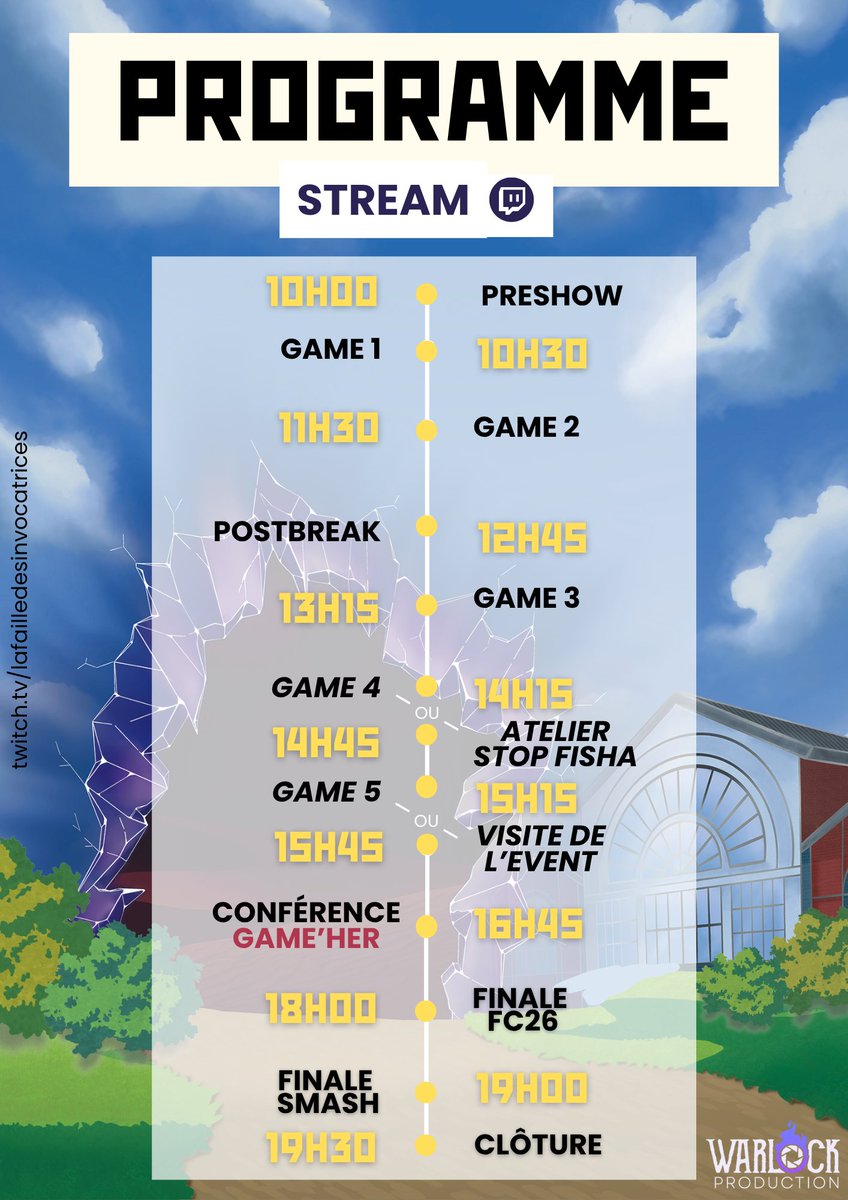 LA FAILLE CONVENTION - J-1
🎥Spécial Esport Féminin

Même à distance vous pourrez profiter de l'événement sur notre chaîne twich ! 

Powered by <a href="/Orange_France/">Orange France</a> qui soutient les initiatives féminines dans le numérique🧡

🔗twitch.tv/lafailledesinv…