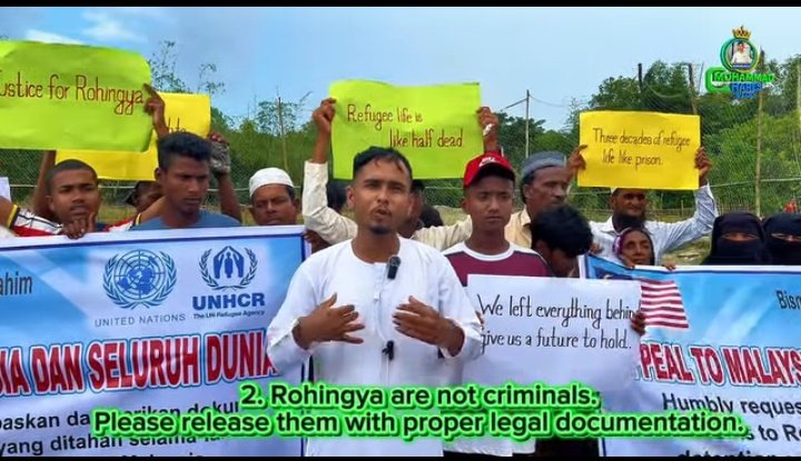 taher_moha69622's tweet photo. Registered Rohingya refugees (since 1992, Nayapara Camp) urgently call for the release of Rohingya detainees in Malaysia, Thailand, Indonesia, Saudi Arabia, Sri Lanka & Cambodia.
They fled genocide, now suffering behind bars.
#Rohingya #HumanRights #EndDetention @FortifyRights https://t.co/7W2qMZcS3t