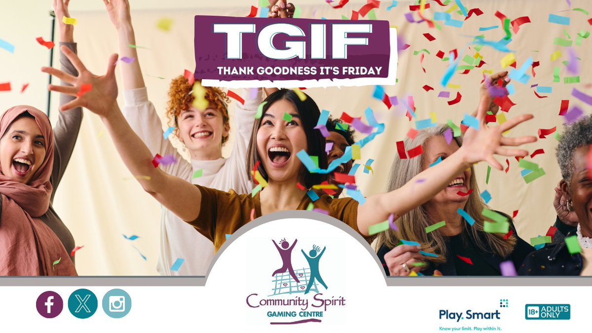 The weekend starts here! Join us at Community Spirit Gaming Centre for a day filled with excitement and community spirit.

🕘 Hours: 9:00 AM – 11:00 PM daily
📍 900 Montreal Street, Kingston, Ontario
📞 (613) 546-6839

 #TGIF #CommunitySpirit