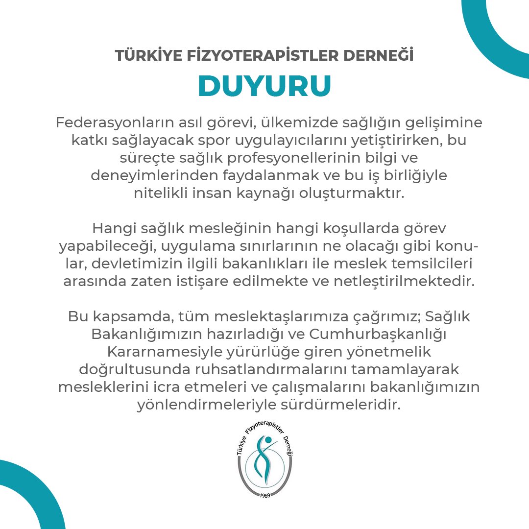 Tüm kamuoyuna ve meslektaşlarımıza saygılarımızla.