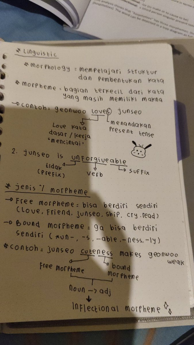 junseokiim's tweet image. mari belajar morphology dan syntax dengan menyenangkan 🤗🤗