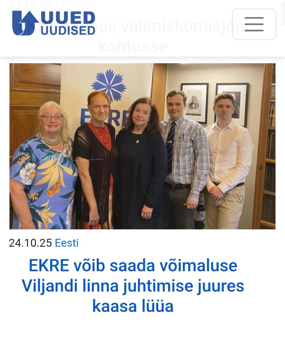 Mulle väga meeldib see EKRE ambitsiooni trajektoor. Kui enne valimisi räägiti et Martin saavat peaministriks, siis tänaseks on nende goal et "oh, kujutate ette - EKRE saab VILJANDI juhtimises kaasa lüüa!"