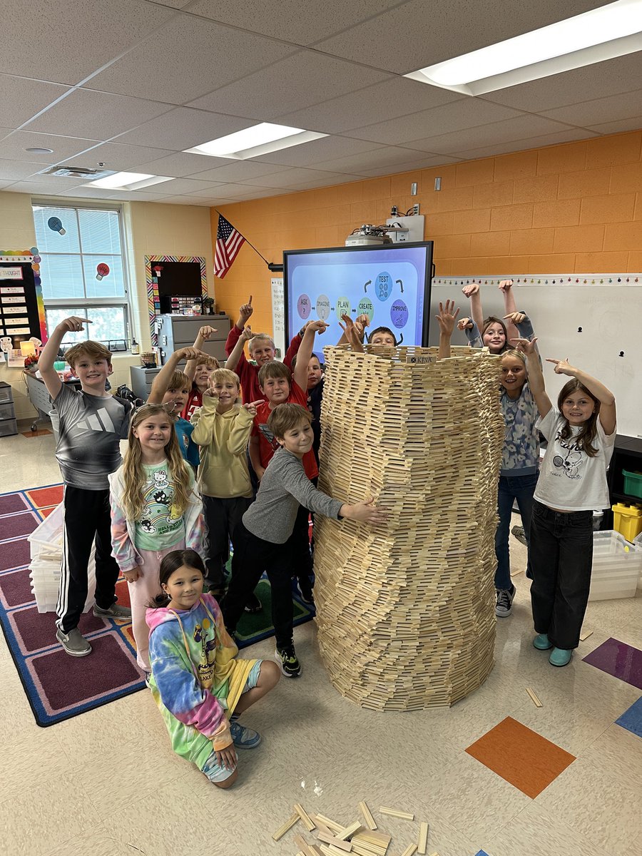 Ultimate teamwork!  It’s amazing when students come together with their own ideas and work together to make something so epic! 🫶🏼💜💛