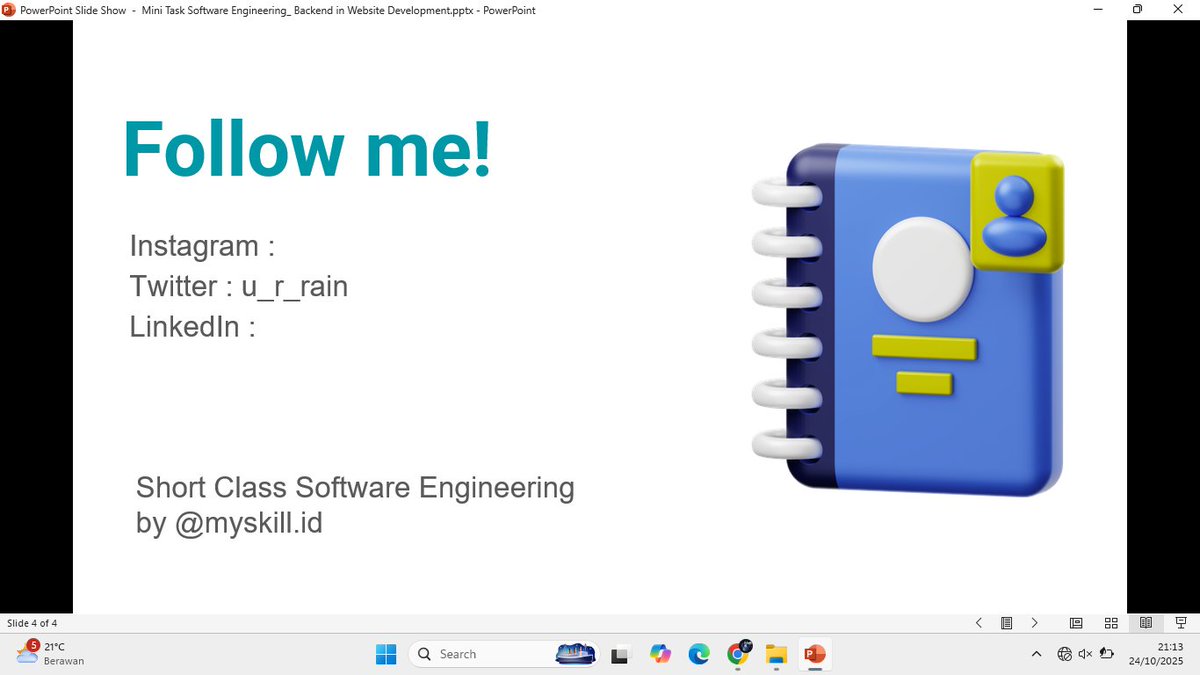 u_r_rain's tweet image. Mini task backend development #LearnatMySkill #MySkill #myskill_id @myskill_id