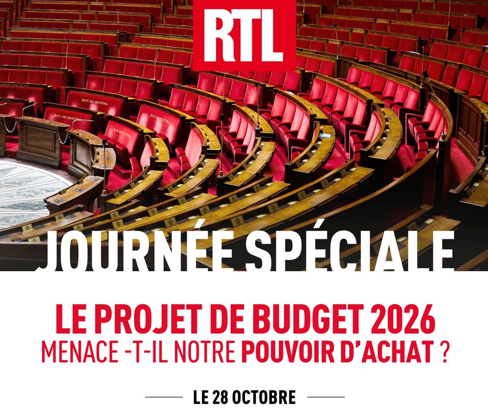 RTL Pro : RTL - RTL2 - FUN RADIO (@rtl_presse) on Twitter photo 🔴Journée spéciale : Le projet de budget 2026 menace-t-il notre pouvoir d’achat ?
🛒Le 28/10, <a href="/RTLFrance/">RTL France</a> consacre sa journée à la 1re préoccupation des Français : le pouvoir d’achat
🗣️Posez vos questions en appelant le 3210, par SMS au 64900, en laissant un message sur l'app RTL 🔴Journée spéciale : Le projet de budget 2026 menace-t-il notre pouvoir d’achat ?
🛒Le 28/10, <a href="/RTLFrance/">RTL France</a> consacre sa journée à la 1re préoccupation des Français : le pouvoir d’achat
🗣️Posez vos questions en appelant le 3210, par SMS au 64900, en laissant un message sur l'app RTL