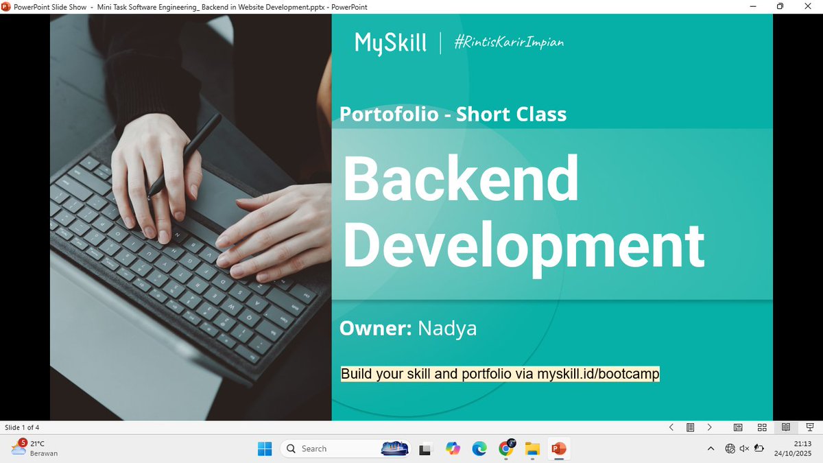 u_r_rain's tweet image. Mini task backend development #LearnatMySkill #MySkill #myskill_id @myskill_id
