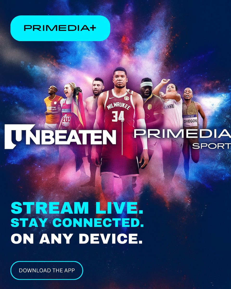 Weekend vibes = Nonstop sports action! 📷
Catch every Unbeaten moment, streaming exclusively on Primedia+.
Don’t miss a play — stream live, anytime, anywhere.
Watch now on primediaplus.com/primedia-sport… or download the Primedia+ app on iOS or Android! linktr.ee/PrimediaPlus