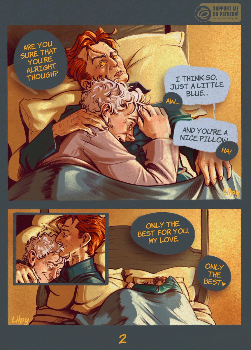 Lilpy_Art's tweet image. 🛌Lie-In 💤

Aziraphale has the sads for no particular reason and what's a better cure than sleepy demon hugs and kisses all day long? 🥰

#GoodOmens #aziracrow