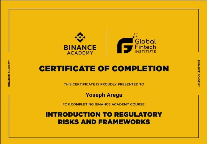 EhremYos68405's tweet photo. ’m happy to share that I’ve obtained a new certification: Intro to Regulatory Risks and Frameworks from Binance Academy!
#binance#binanceAcademy https://t.co/x3tlK83XXa