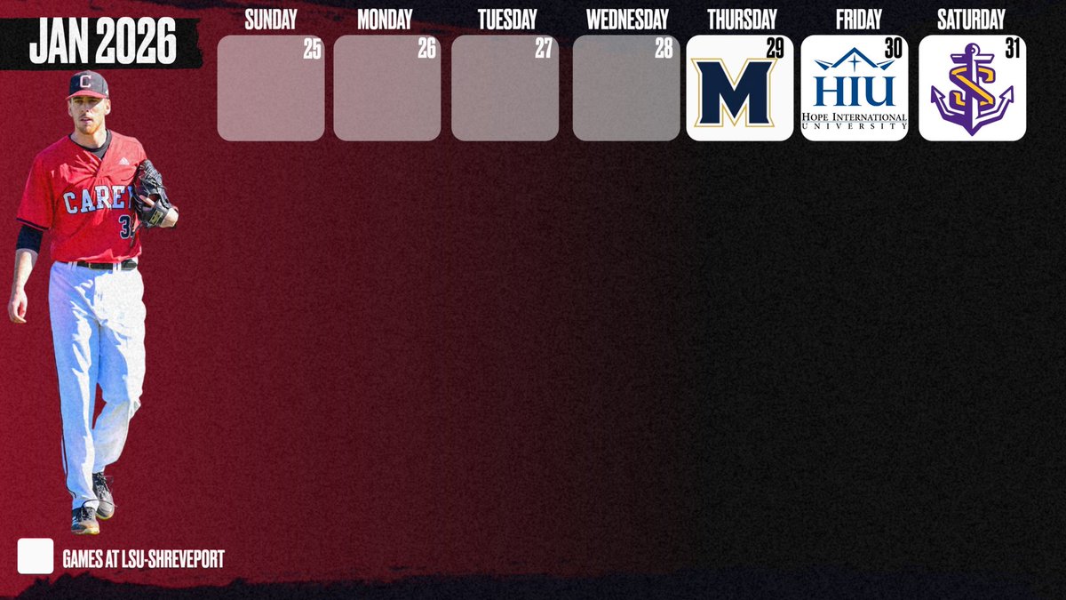 WmCareyBSB's tweet photo. 2026 Schedule https://t.co/GxvbkF8B8F