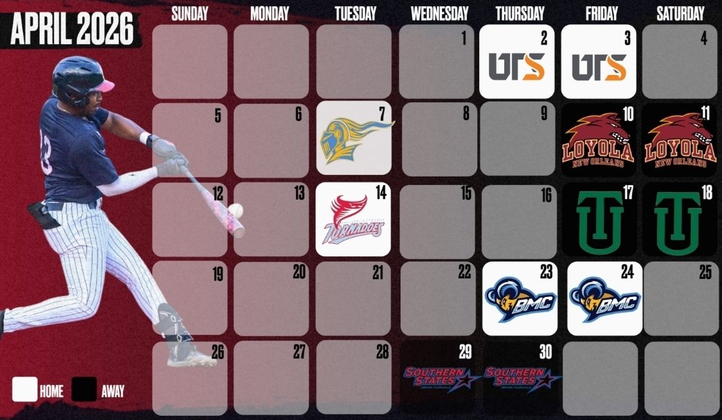 WmCareyBSB's tweet photo. 2026 Schedule https://t.co/GxvbkF8B8F