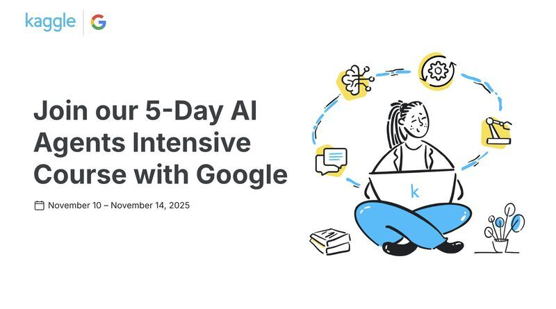 📢 Sign up 5 Day Intensive Course with <a href="/Google/">Google</a>  to learn, build, and deploy the next frontier of AI, AI Agents. Compete for prizes like <a href="/kaggle/">Kaggle</a> #badges and #swag
👉 For more information and to register visit: lnkd.in/euFKe9Qg #agenticai #ai #learning