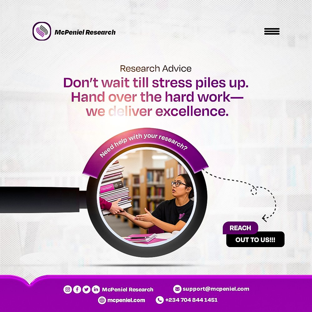 mcp_research's tweet image. Ready to make your next research stress-free? Reach out to us today and let’s get started! DM or Call us on +234 704 844 1451.

#mcr #research #academic #business #McPenielResearch #AcademicSuccess #Students #student #diaspora