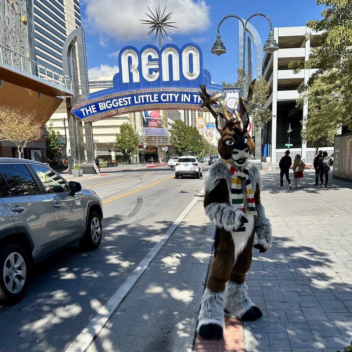 It’s #fursuitfriday so here’s some biggest little ‘bou! 🦌 
#furry #fursuit