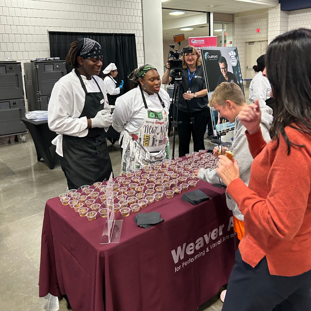 GCSchoolsNC's tweet photo. #ChooseGCS | Weaver Academy took home the win for its Mexican Braised Pork Shoulder Spring Rolls at the first-ever Cafeteria Choice Challenge.✨

To learn more about what happened behind the scenes to get to this win and High Point Central's team, visit: https://t.co/1kqsL0Baq5 https://t.co/xJS8AZH9Vi