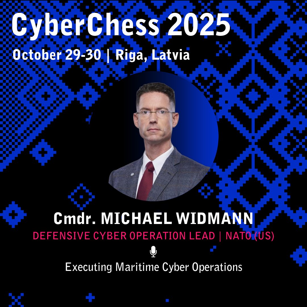 certlv's tweet image. 🛡️#CyberChess2025 otrās dienas tematiskajā blokā “Operacionālās tehnoloģijas” NATO, Ukrainas un ASV eksperti dalīsies pieredzē par kritiskās infrastruktūras aizsardzību, piegādes ķēžu drošību un sistēmu noturības atjaunošanu pēc incidentiem.

📅 Vairāk: cyberchess.lv