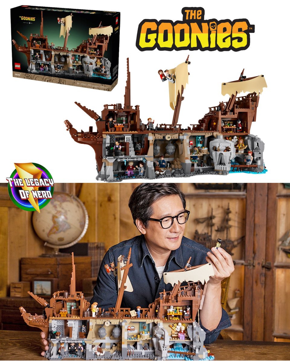 thelegacyofnerd's tweet image. LEGO unveils The Goonies set featuring Ke Huy Quan