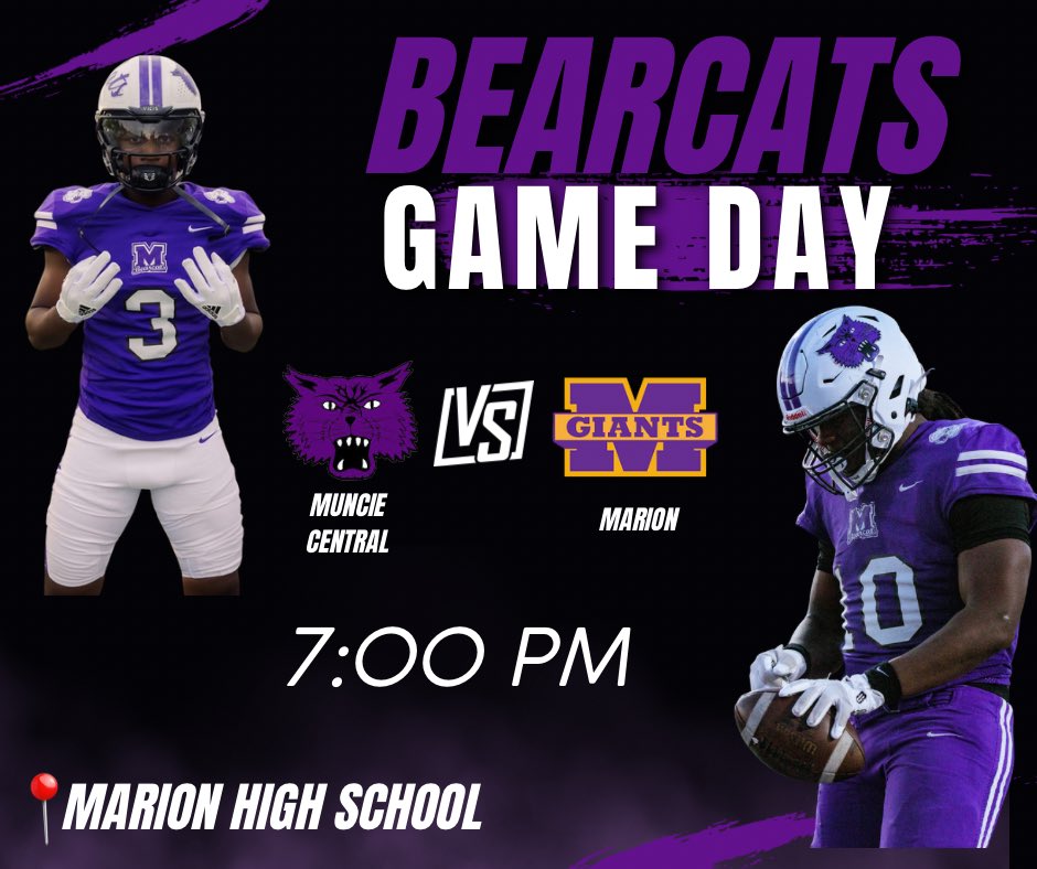 ✨ SECTIONAL GAME DAY ✨

The Bearcats are on the road to Marion tonight 😈

🆚 Marion
⏰ 7:00
📍Marion High School  

𝗟𝗲𝘁𝘀 𝗚𝗼 𝗖𝗮𝘁𝘀 💟🏈