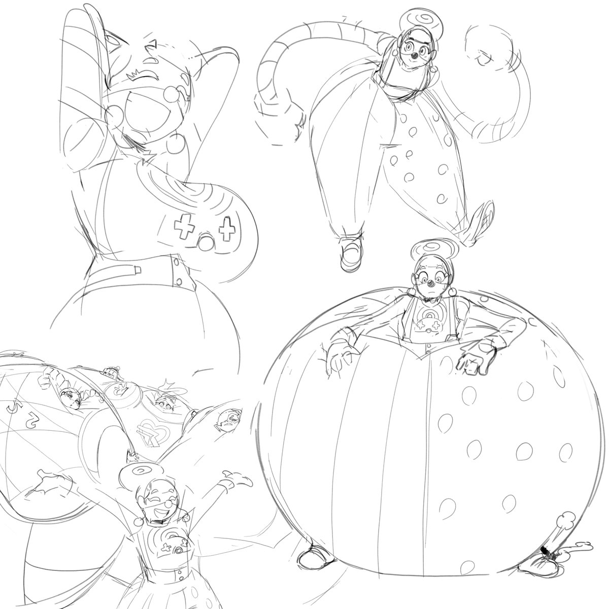 The Clown Queen of the Ring and September's poll runner-up - Lola Pop! + Some extra sketches