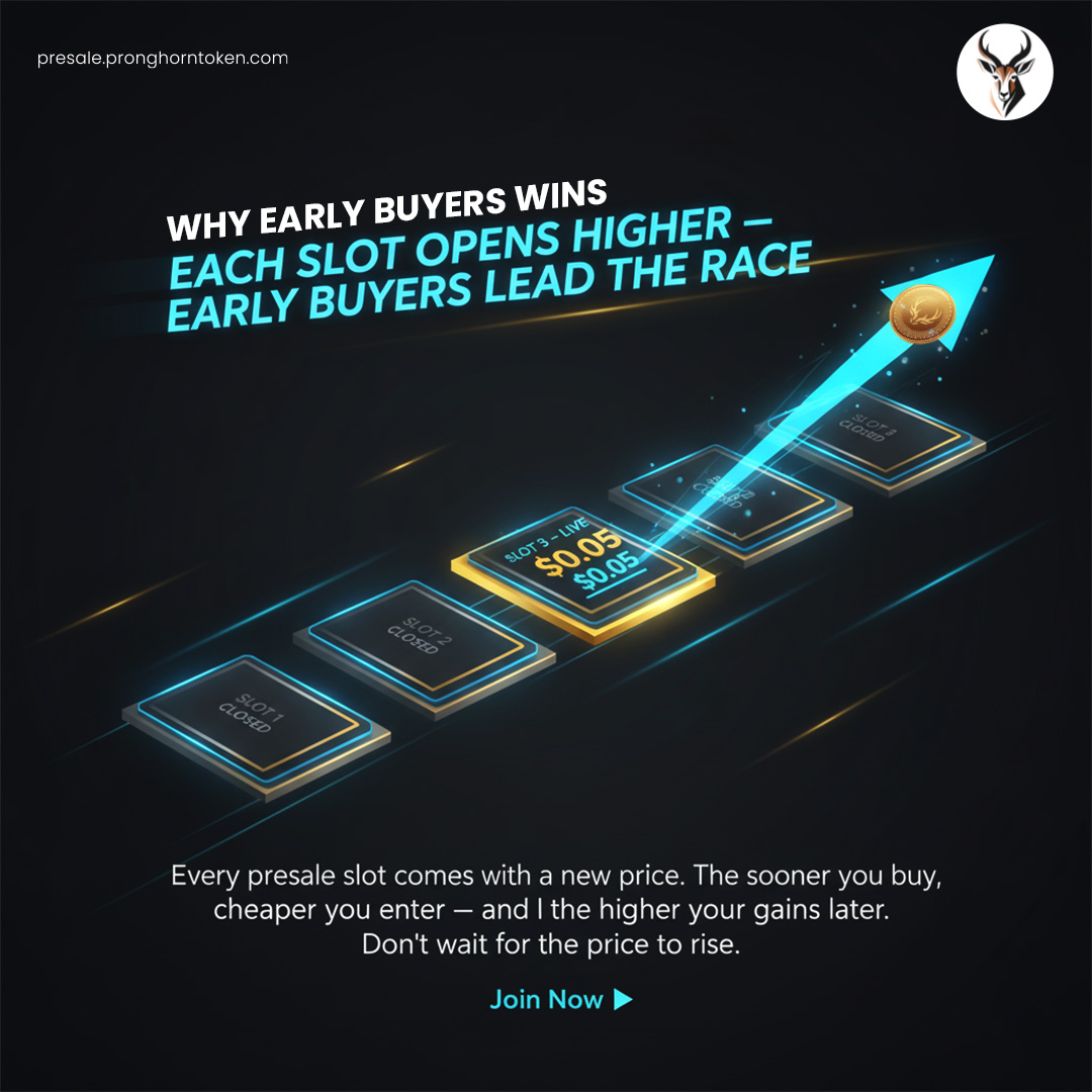 PronghornToken's tweet photo. 📈 Each slot opens higher — early buyers lead the race!
Every presale slot comes with a new price:
Slot 3: $0.05 | Slot 4: $0.06

The sooner you buy, the cheaper you enter — the higher your gains later 🚀
🔗 https://t.co/yHDU4DVr8h
#ProngToken #BNBChain #PresaleLive #CryptoLaunch #EarlyInvestors #TokenSale #EarnCrypto